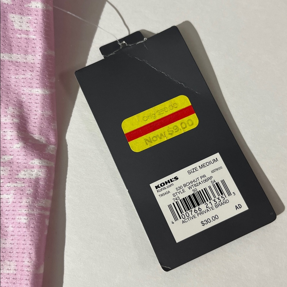 Tek Gear Bright Pink Strappy Sports Bra Tank Top Drytek Medium NEW! Flat Seams - Picture 2 of 6